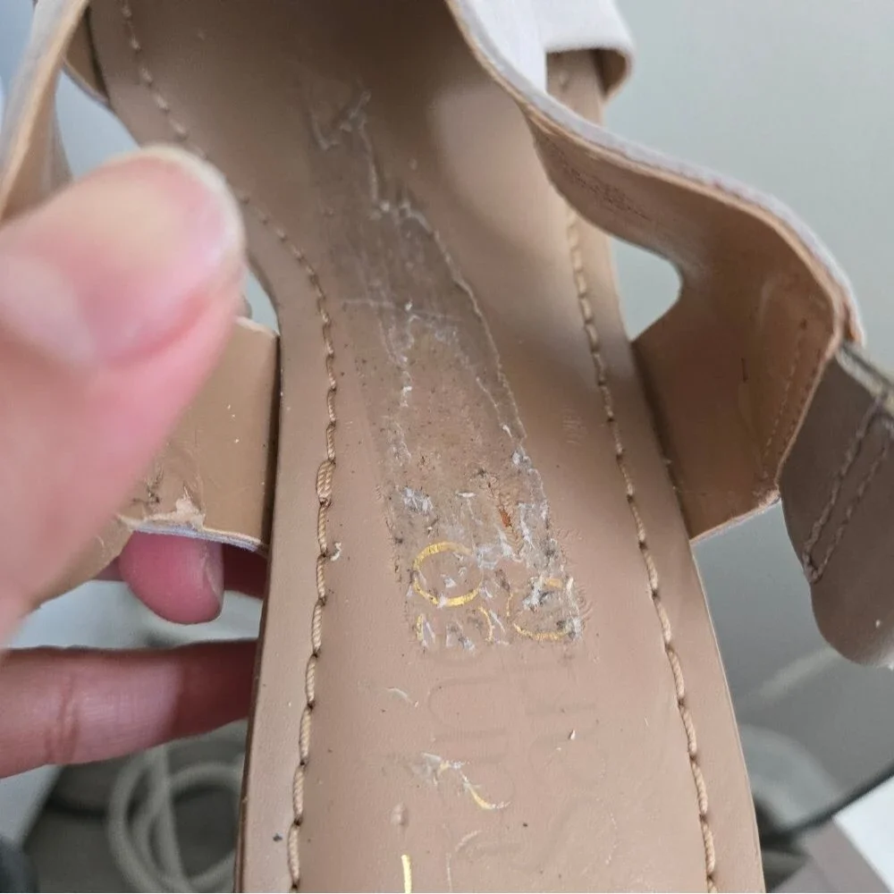 Franco Sarto Suede Slingback Kicks Platforms Sandals Size 6
